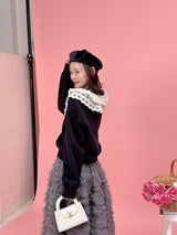 Frill Lace Sweater - MAISON MARBLE