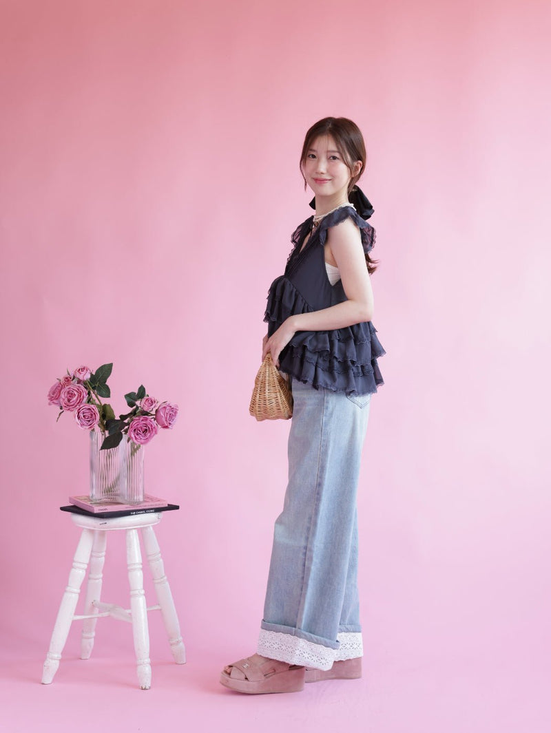 Frill Layered Tops - MAISON MARBLE