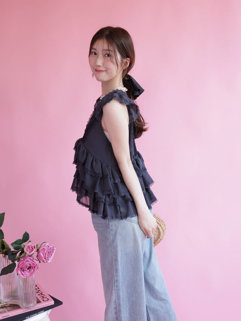 Frill Layered Tops - MAISON MARBLE