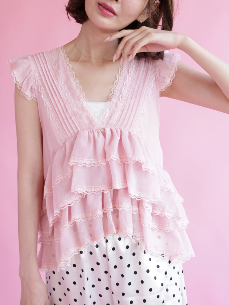 Frill Layered Tops - MAISON MARBLE