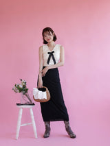 Frill Pencil Skirt - MAISON MARBLE