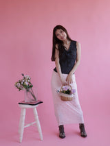 Frill Pencil Skirt - MAISON MARBLE