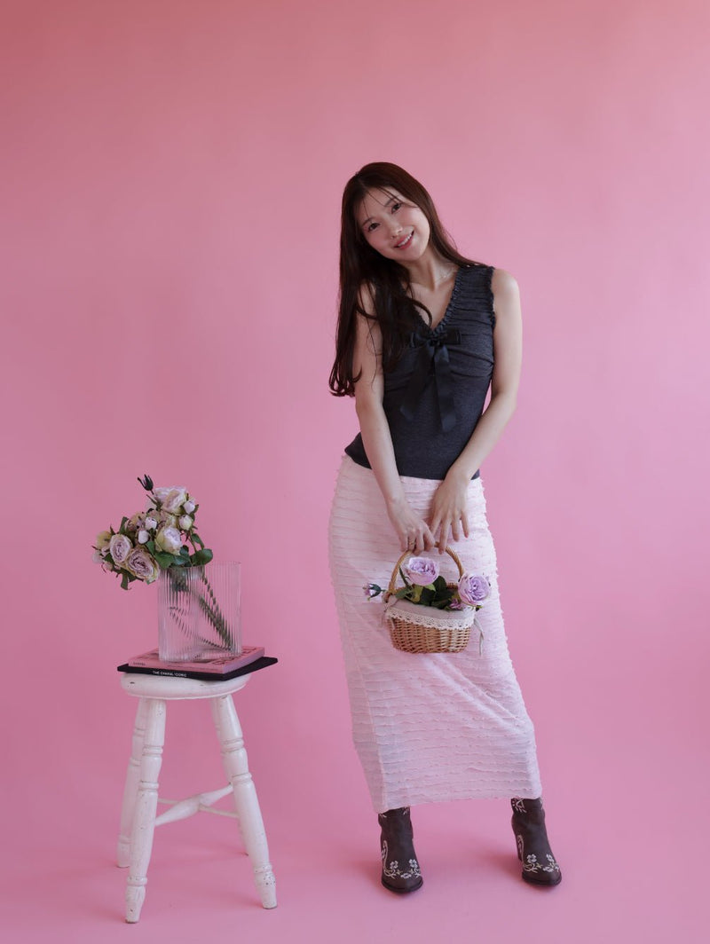 Frill Pencil Skirt - MAISON MARBLE