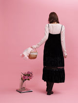 Frill Velour Cami Dress - MAISON MARBLE