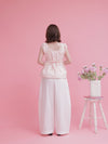 Frill Wide Pants - MAISON MARBLE