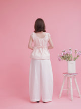 Frill Wide Pants - MAISON MARBLE