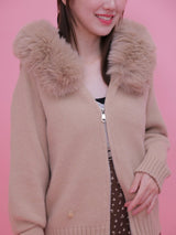 Fur Hoodie Knit - MAISON MARBLE