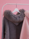 Fur Knit Hoodie - MAISON MARBLE