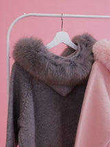 Fur Knit Hoodie - MAISON MARBLE