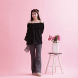 Gather Sheer Blouse - MAISON MARBLE