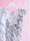 Gingham Frill Dress - MAISON MARBLE