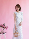 Gingham Frill Dress - MAISON MARBLE