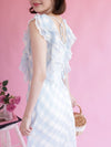 Gingham Frill Dress - MAISON MARBLE
