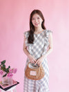 Gingham Frill Dress - MAISON MARBLE