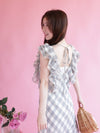 Gingham Frill Dress - MAISON MARBLE
