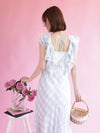 Gingham Frill Dress - MAISON MARBLE