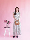 Gingham Frill Dress - MAISON MARBLE