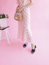 Gingham Frill Dress - MAISON MARBLE