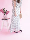 Gingham Frill Dress - MAISON MARBLE