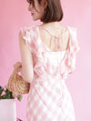 Gingham Frill Dress - MAISON MARBLE