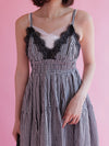 Gingham Long Dress - MAISON MARBLE