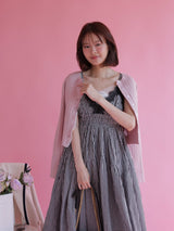 Gingham Long Dress - MAISON MARBLE