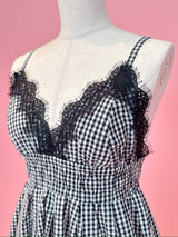 Gingham Long Dress - MAISON MARBLE