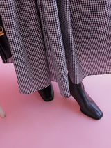 Gingham Long Dress - MAISON MARBLE