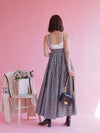 Gingham Long Dress - MAISON MARBLE