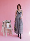 Gingham Long Dress - MAISON MARBLE