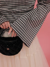 Gingham Ribbon Long Tops - MAISON MARBLE