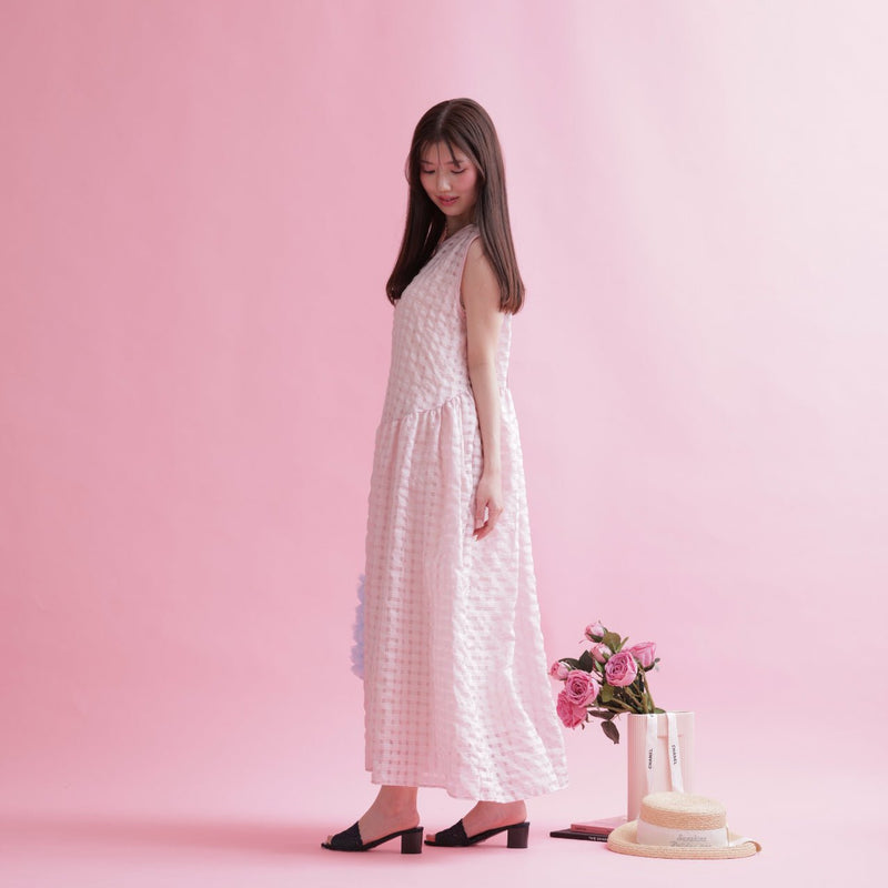 Gingham Sheer Dress - MAISON MARBLE