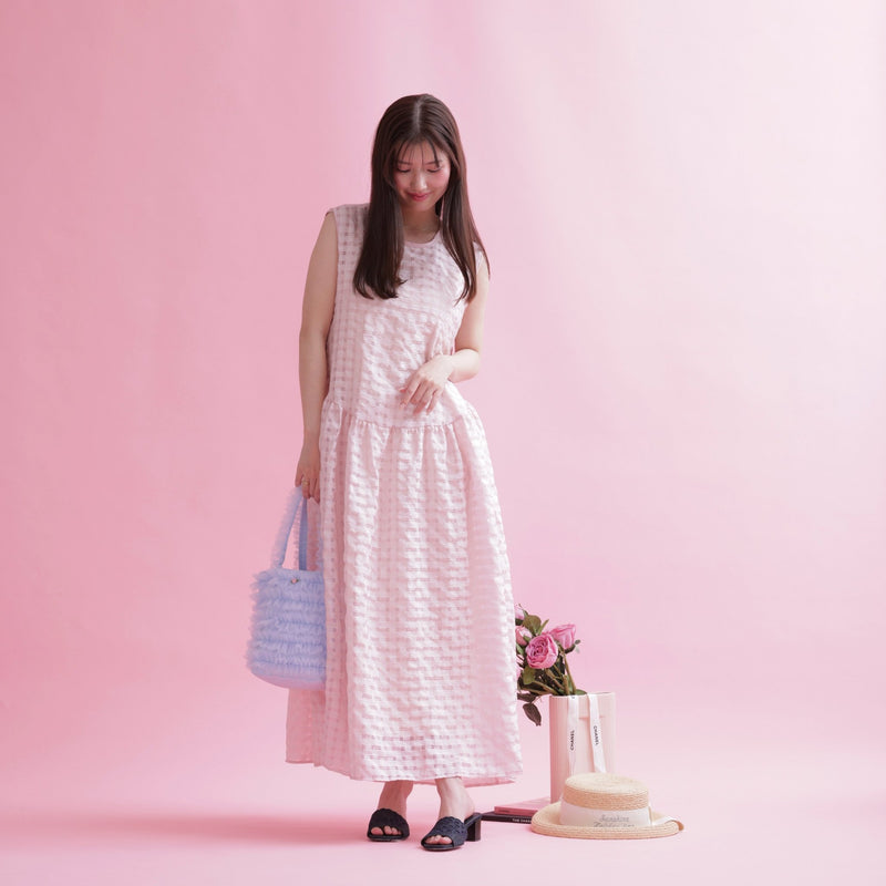Gingham Sheer Dress - MAISON MARBLE