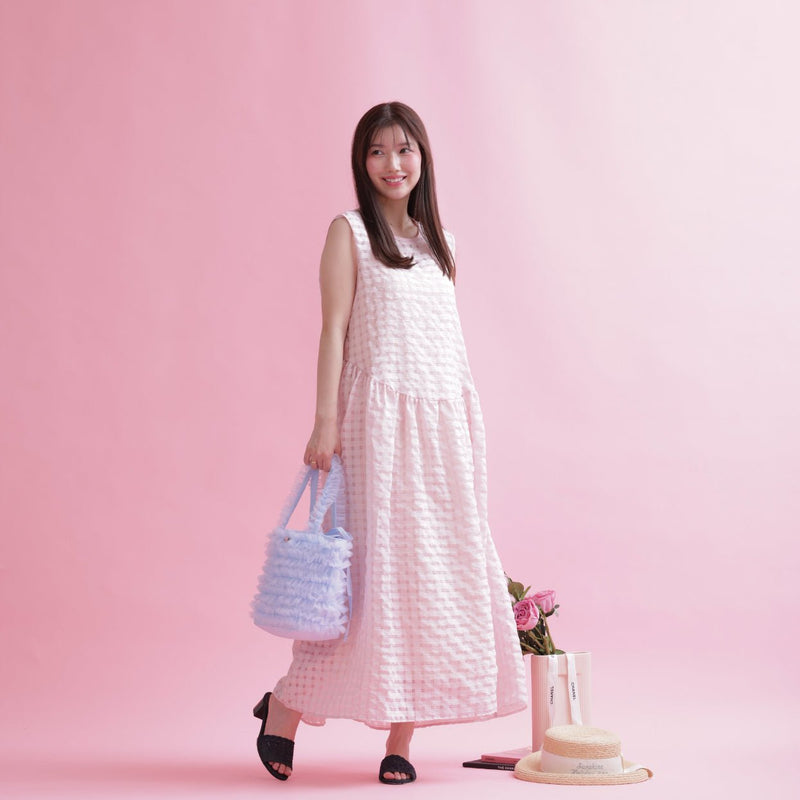 Gingham Sheer Dress - MAISON MARBLE