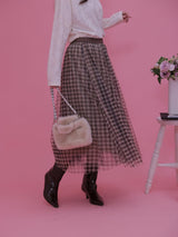 Gingham Tulle Skirt - MAISON MARBLE