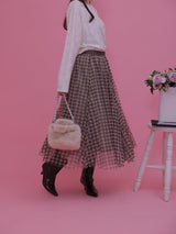 Gingham Tulle Skirt - MAISON MARBLE
