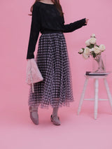 Gingham Tulle Skirt - MAISON MARBLE