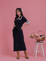 Girly Rib Knit Dress - MAISON MARBLE