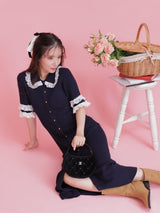 Girly Rib Knit Dress - MAISON MARBLE