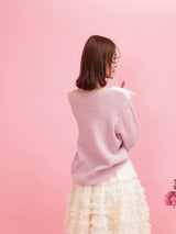 Glitter Lace V Knit - MAISON MARBLE