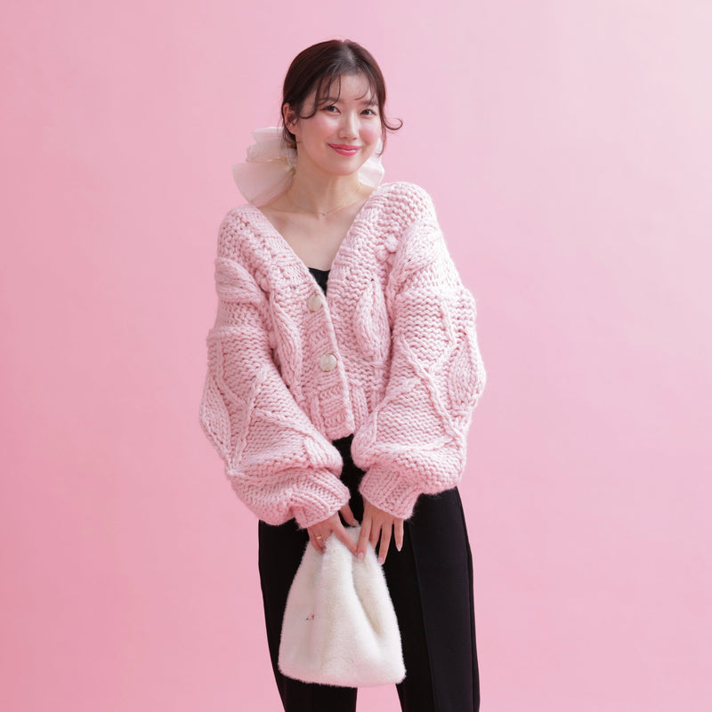 Hand Knitted Cardigan - MAISON MARBLE