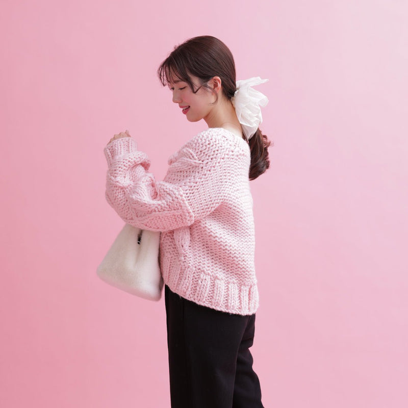 Hand Knitted Cardigan - MAISON MARBLE