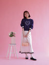 Heart Frill Sweater - MAISON MARBLE