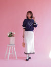 Heart Frill Sweater - MAISON MARBLE