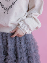 Heart Frill Sweater - MAISON MARBLE