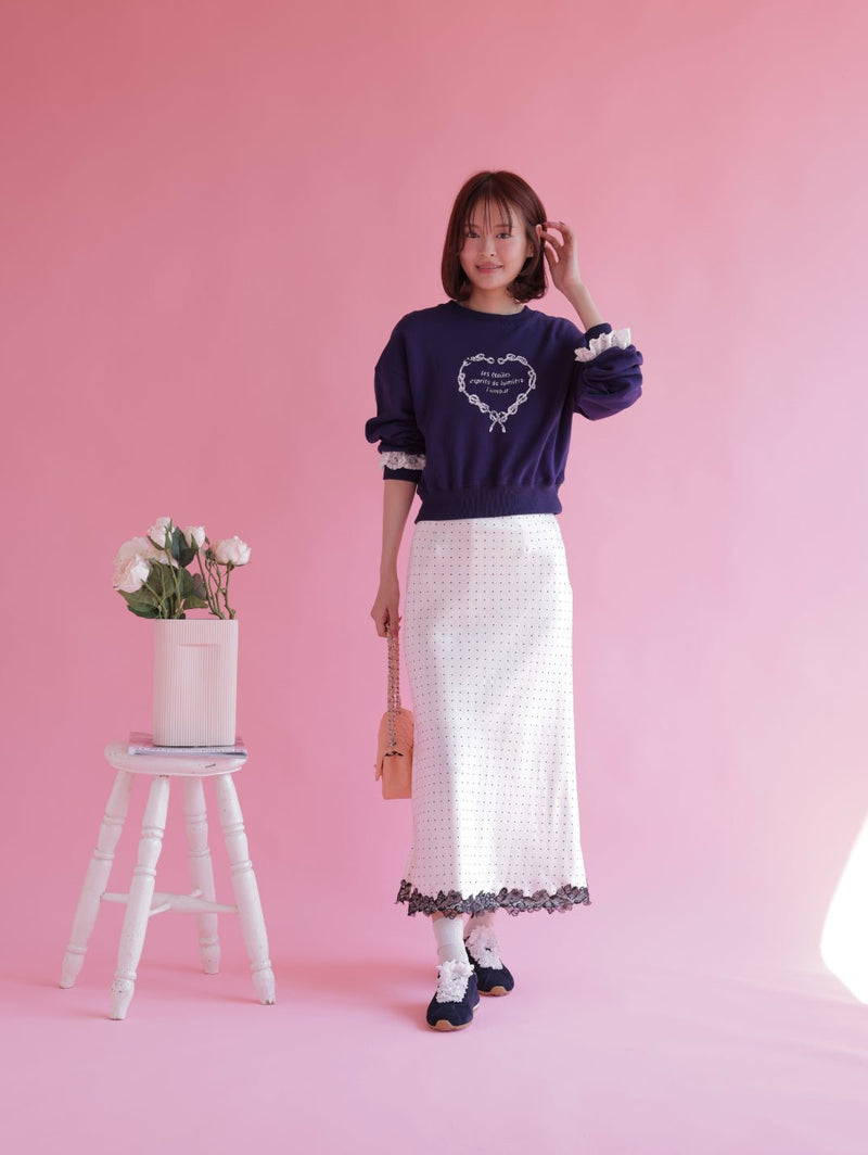 Heart Frill Sweater - MAISON MARBLE