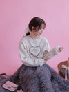 Heart Frill Sweater - MAISON MARBLE