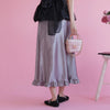 Hem Frill Satin Skirt - MAISON MARBLE
