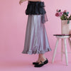 Hem Frill Satin Skirt - MAISON MARBLE
