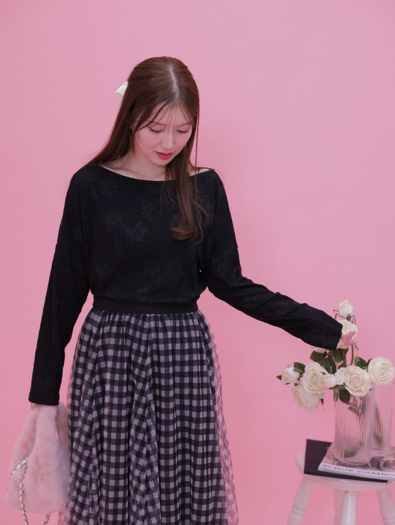 Jacquard Dolman Tops - MAISON MARBLE